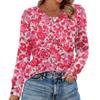 Women's Retro Printed Fashionable Long-sleeved Top