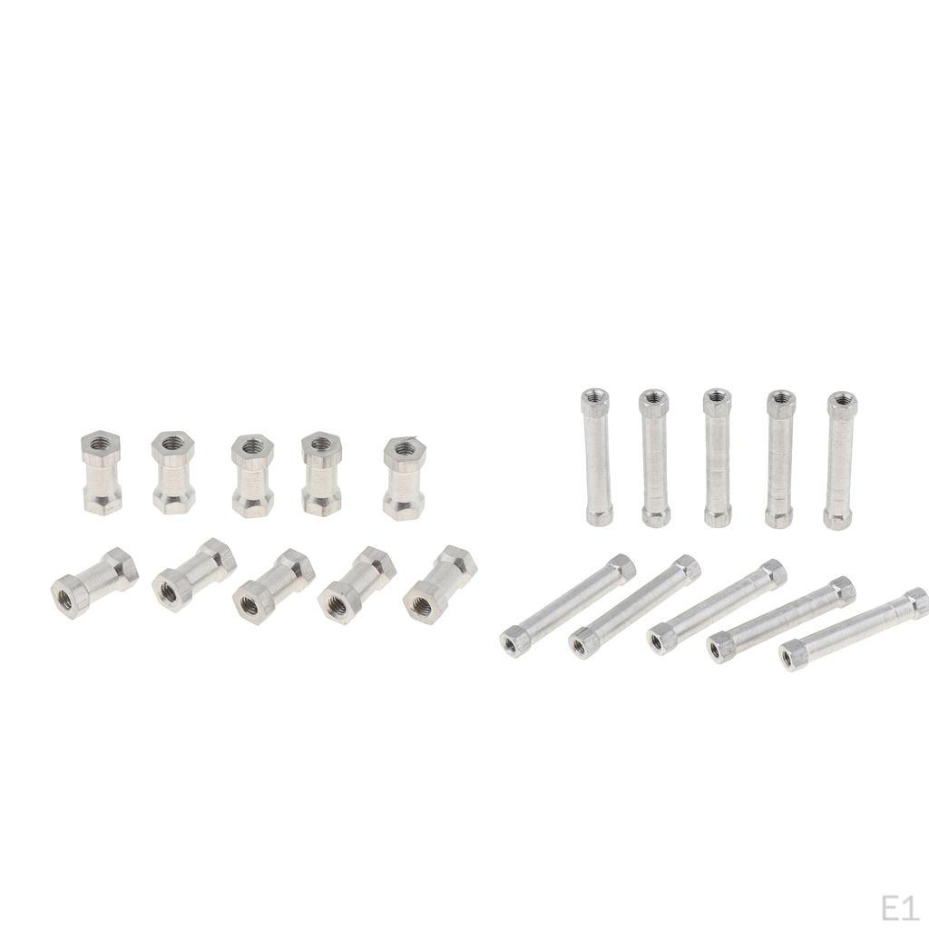 10 Pieces Diameter 3mm Aluminum Column for RC Helicopter Model Accs Silver