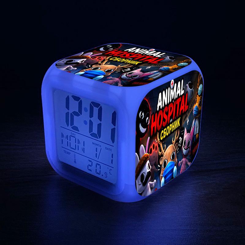 Cross Animal Hospital Digital Alarm Clock - New Night Light, Mute Game Peripheral for Home