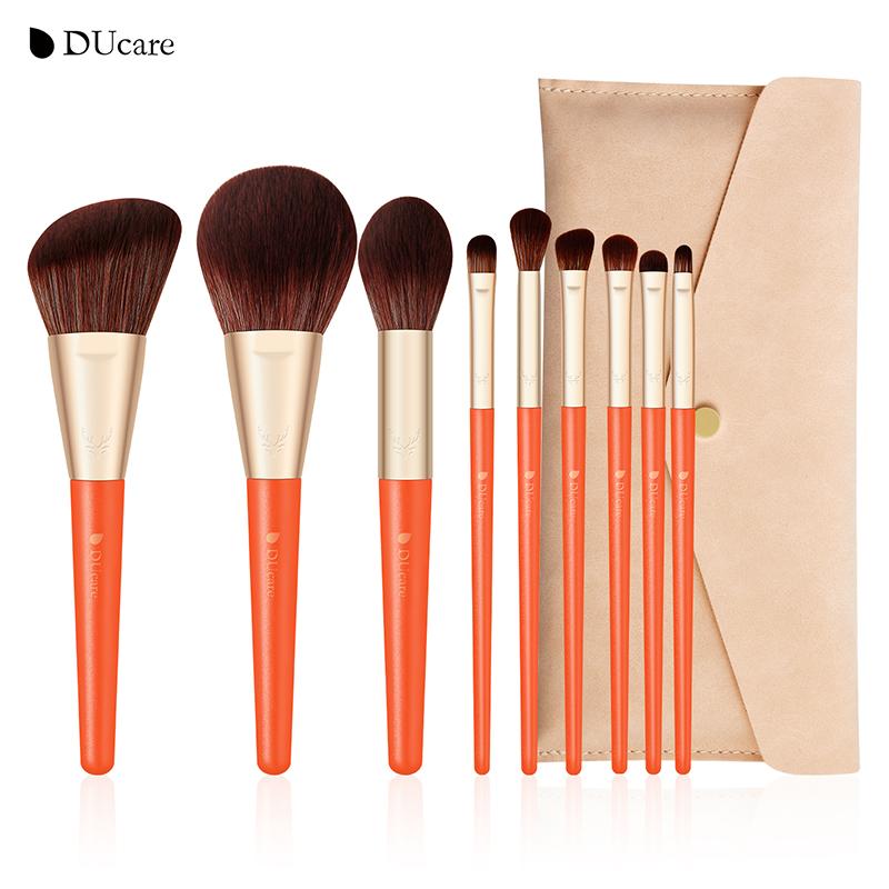 DUcare 9pcs Makeup Brushes Set Foundation Powder Blush Eyeshadow Concealer Lip Eye Make Up Brush Cosmetics Beauty Tools