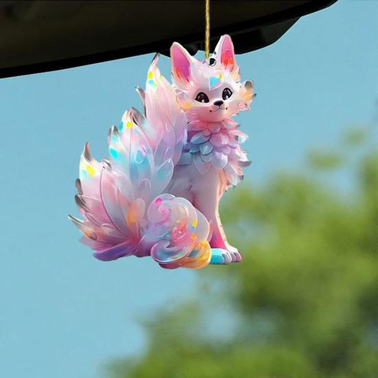 Автомобильная подвеска в виде белки, подвесное украшение со шнурком, легко подвешивается, универсальное использование, украшение для брелока, автомобильный аксессуар