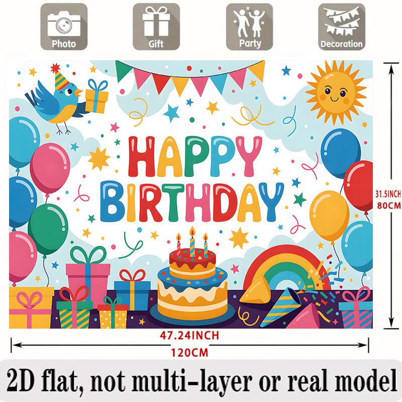 Polka Dot Balloon Birthday Banner, Festive Party Backdrop Wall Decor for Home