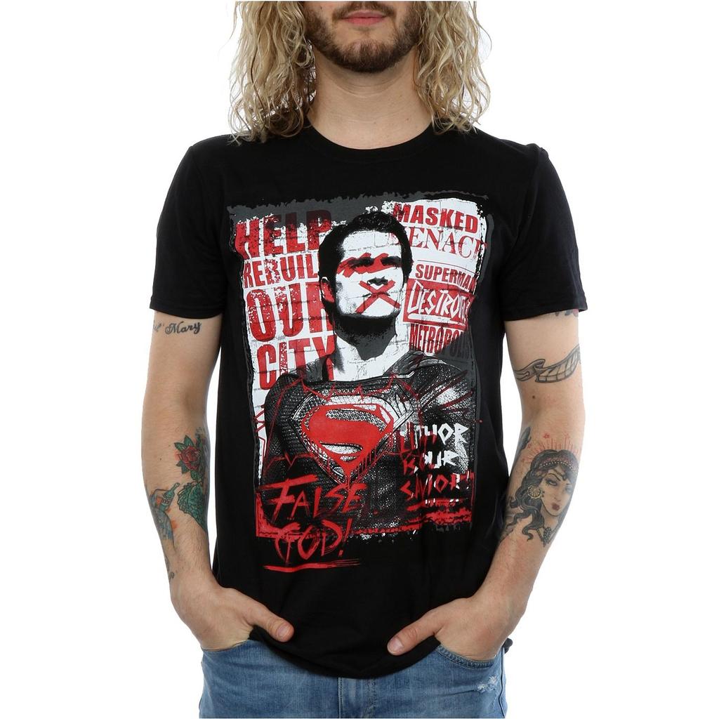 DC Comics Mens Batman v Superman False God T-Shirt