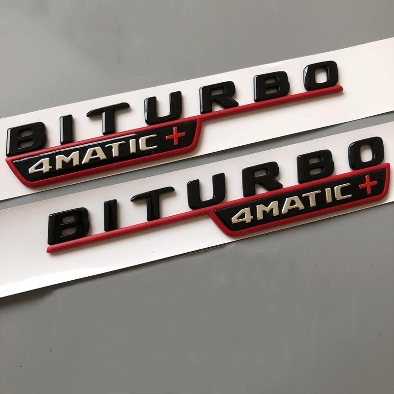 BITURBO 4MATIC + Red Plus, Стайлинг автомобиля, эмблема на крыло, наклейка, наклейка для C CLA CLS EGMS ML SLK Class W211 W203 W204 W163