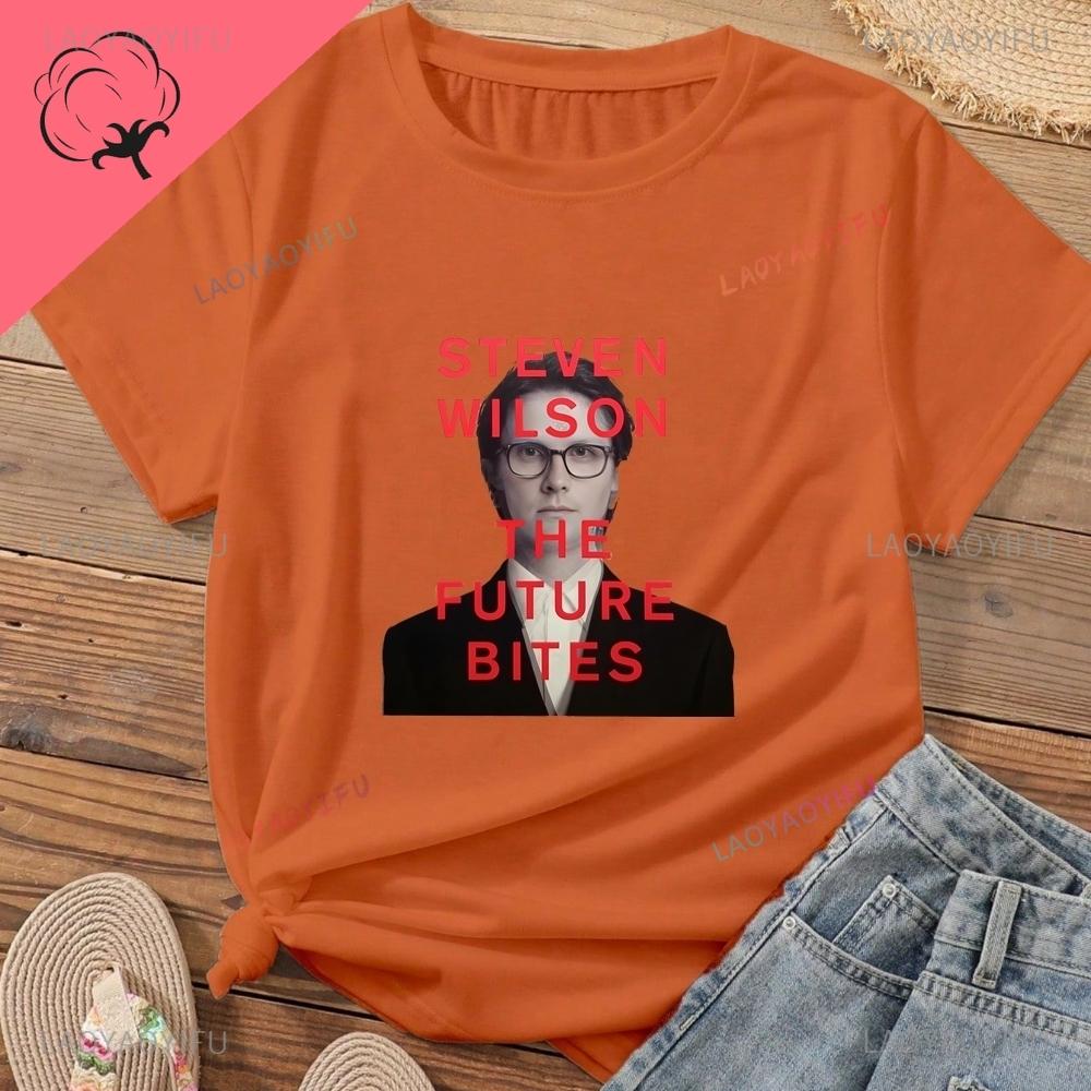 Vintage British Singer Steven Wilson's Trendy Short-sleeved Shirt Suitable for Both Unisex and WoUnisex, Made of Cotton Fabric.