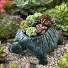 Turtle Succulents Planter Resin Animal Flower Pot Tabletop Decoration Turtle Statue Planter for Garden Home Indoor Outdoor Use