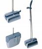 Lobby dustpan with lock on the rod