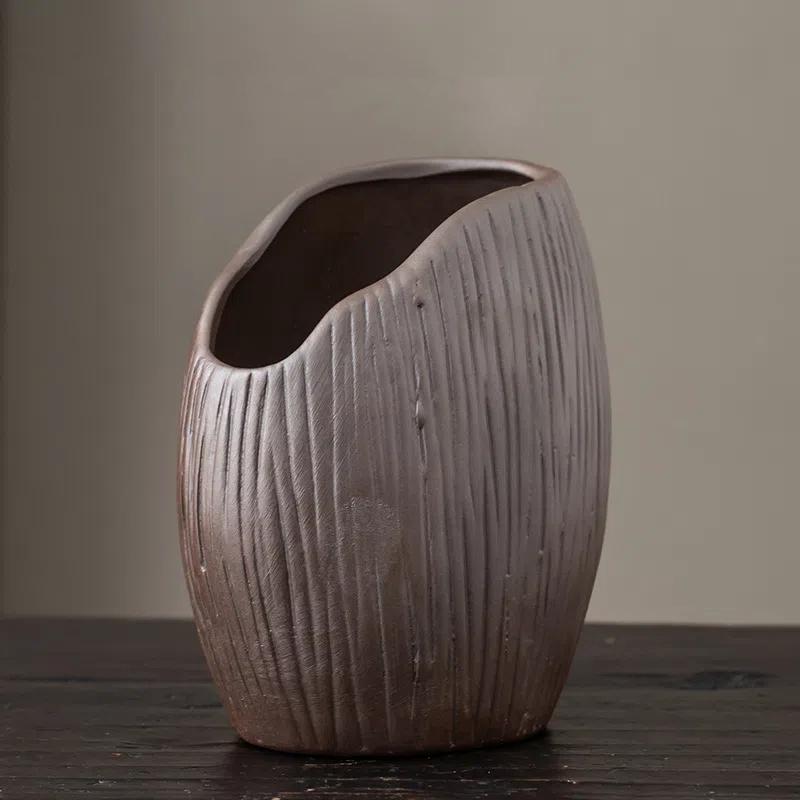 Винтажный крытый и уличный креативный цветочный горшок в форме бонсай, маленький и большой, фиолетовый, глиняный, керамический, зеленый, настольный, декоративный, для растений