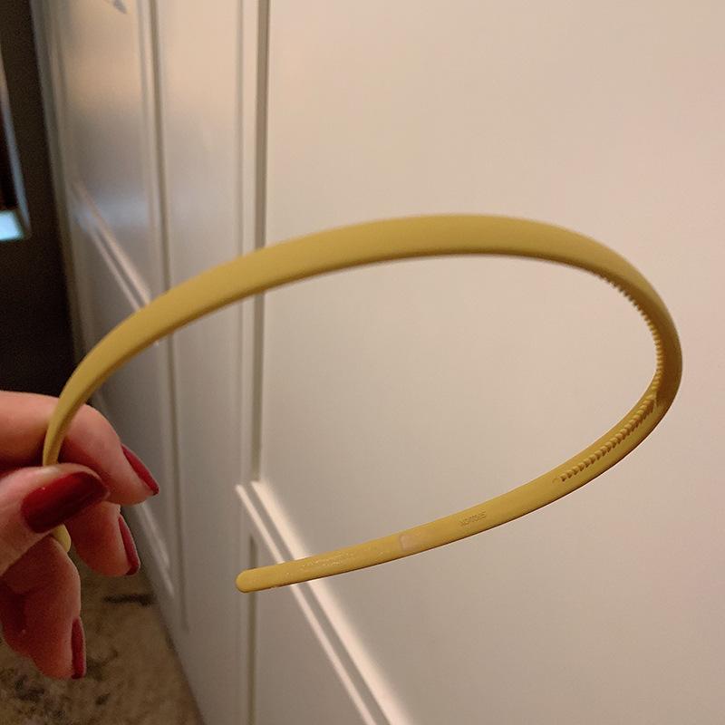 Модные повязки для волос для женщин, ободок, разноцветные однотонные, нескользящие, с тонким краем, повязка на голову, обруч для волос для девочек, повязка для волос, аксессуары для волос