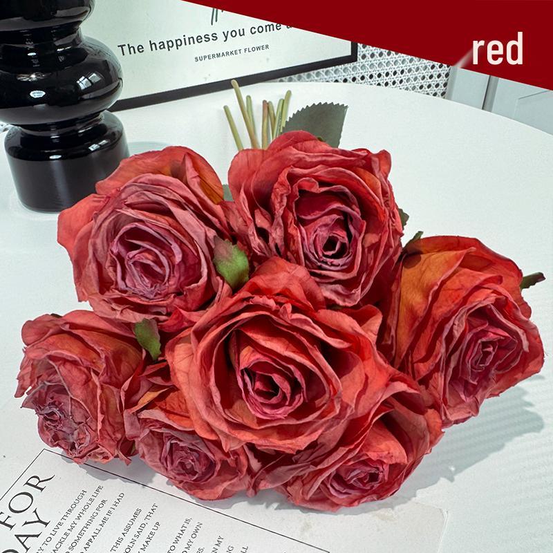 Premium Realistic Artificial Roses Bouquet for Home Decoration and Photography Props