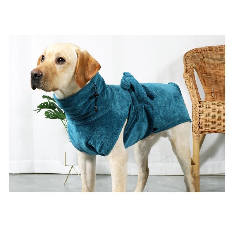 Super Absorbent Quick Dry Dog Bath Robe Soft Wearable Pet Bath Towel Coat For Small Medium Large Dogs Golden Retriever
