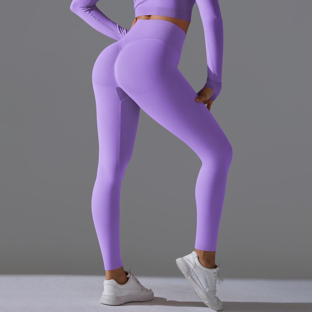 Бесшовные однотонные персиковые спортивные брюки, облегающая одежда для бега, фитнеса, йоги, брюки для йоги с высокой посадкой и эффектом лифтинга бедер для женщин