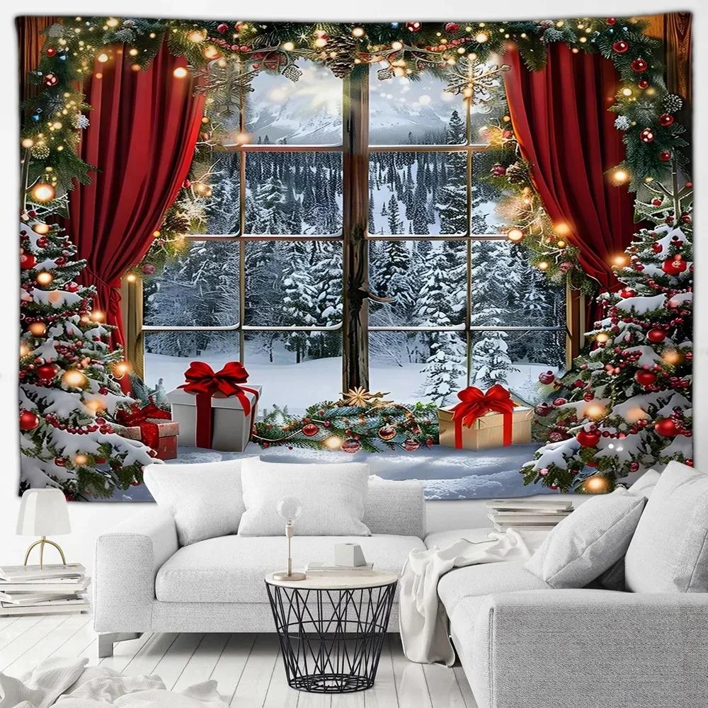 Рождественская елка Санта-Клаус Роскошный гобелен Спальня Гостиная Домашнее Рождественское украшение