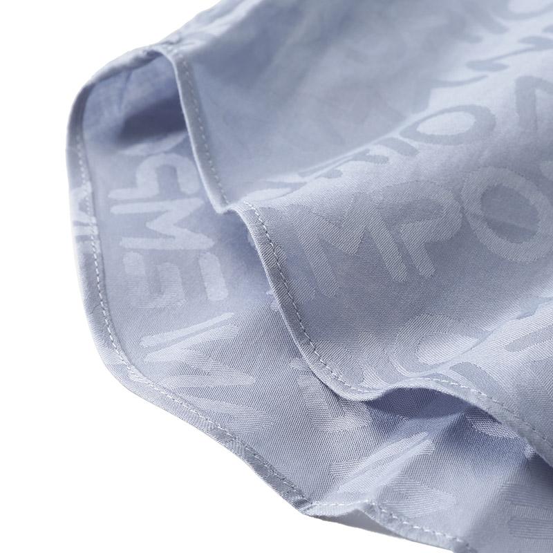 Emporio Armani Однотонная рубашка с длинным рукавом на пуговицах Мужские рубашки Туманно-синий 3R1C86-1K0DZ-F752