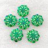 20pcs 18mm Round Flower AB Resin Crystal Strass Applique and  2 Holes Buttons for Diy Clothing - HA27