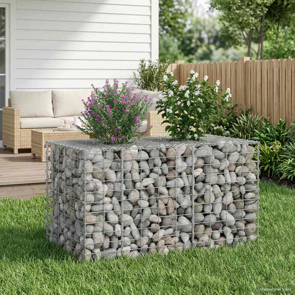 Gabion Raised Bed Silver