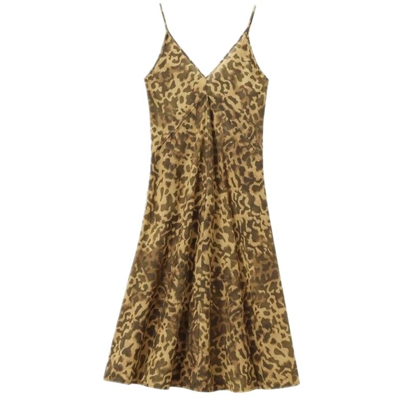 Fashion Style 2024 Summer New Women's Clothing Elegant Camisole Print Midi Skirt Long Dress 2183070