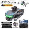 New A17 RC Triple Camera Mini Drone 360° Four-Sided Obstacle Avoidance Brushless Motor WIFI FPV Optical Flow Positioning Toy Aircraft Quadcopter Gift