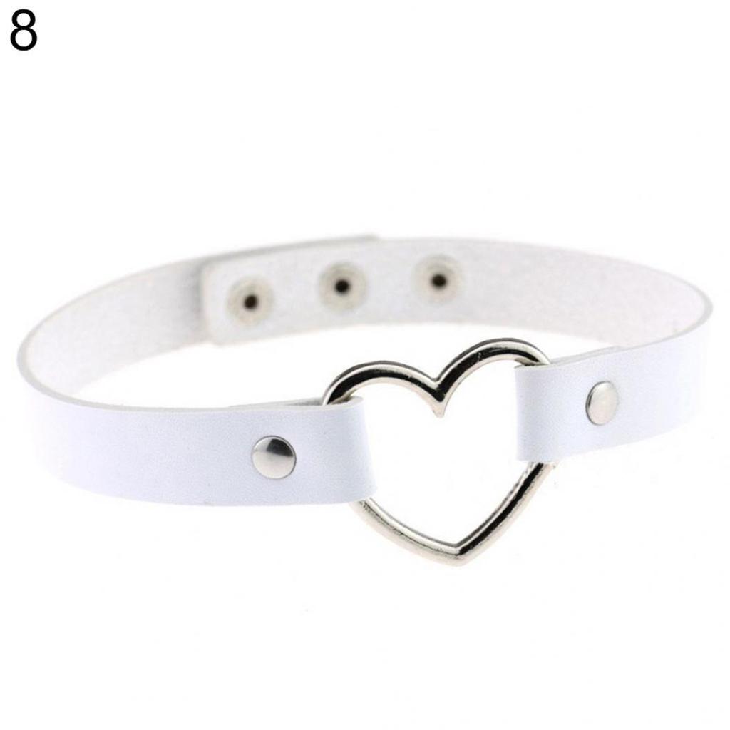 Женский панк колье-чокер из искусственной кожи с сердечком, ювелирное украшение, шарм, подарок AVE