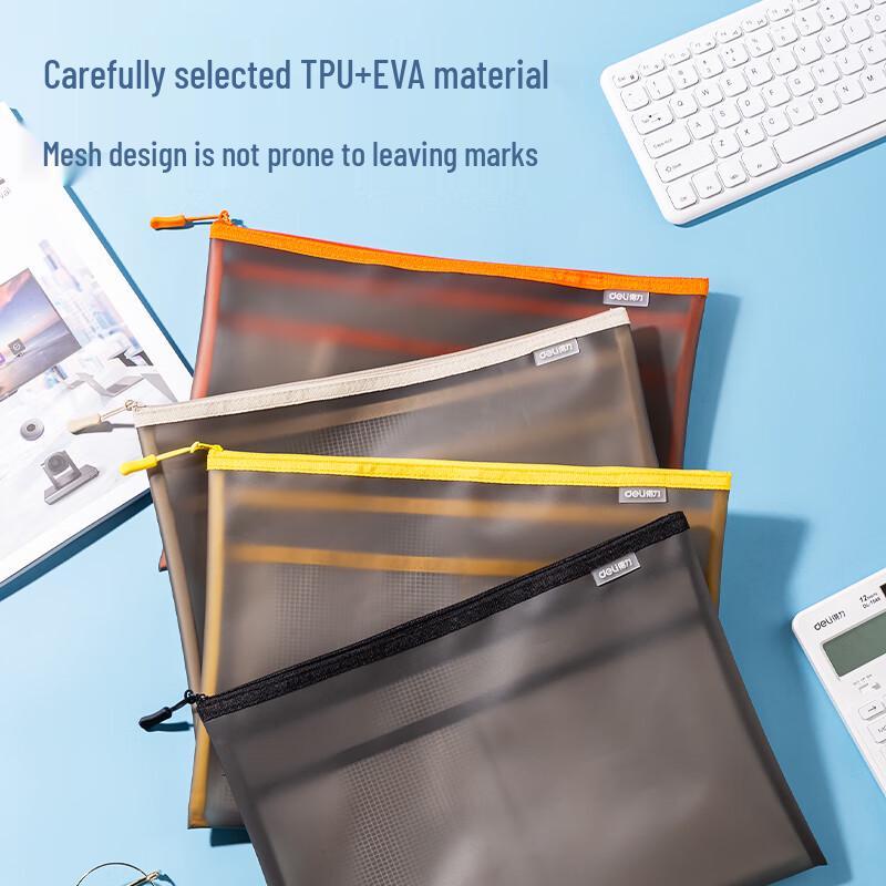 Deli A4 TPU Zipper Bag
