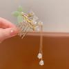Fan Children's Hairpin Tassel Chinese Style Hair Stick Classical Flower Hair Comb  Girl