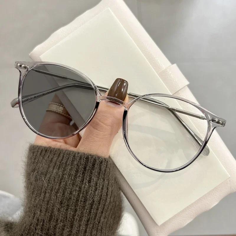 Женские очки с защитой от синего света, умные фотохромные очки для близорукости, уличные солнцезащитные очки с изменяющимся цветом, диоптрии от 0 до -6,0