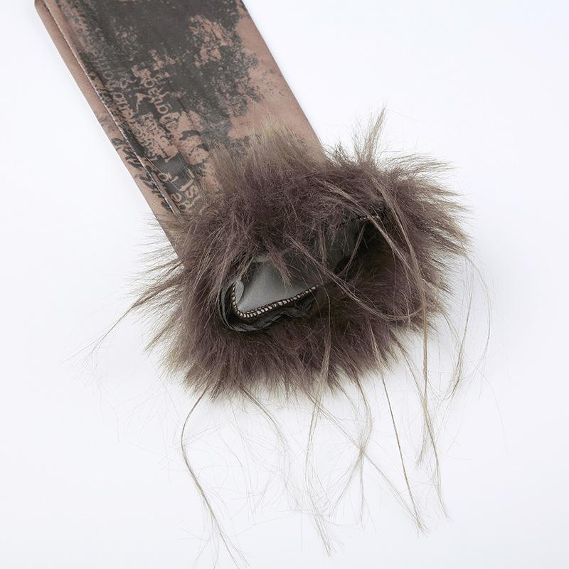 Осенне-зимняя женская атмосфера Sense of Pure Desire Wind Fur Кардиган с V-образным вырезом и длинными рукавами Tie Short Spicy Knitwear