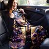 1pc Purple Butterfly Rose Cross Printing Lightweight Flannel Blanket, Comfortable and Warm Blanket, Camping Sofa Bed and Couch Office, Gift