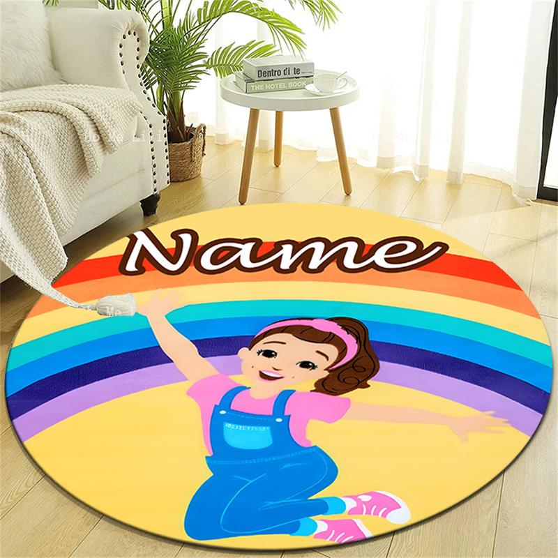Personalized M-Ms Rachel Round Chair Office Rug - Perfect for Mat, Office Chair & More - Ideal Gift for Birthdays and Holidays