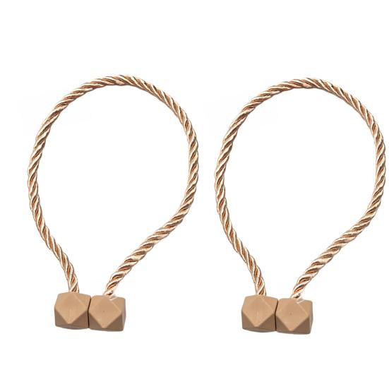 1 Pair Magnetic Curtain Tiebacks, Twisted Rope Curtain Holdbacks, Simple Decorative Draperies Holders for Bedroom Living Room Kitchen