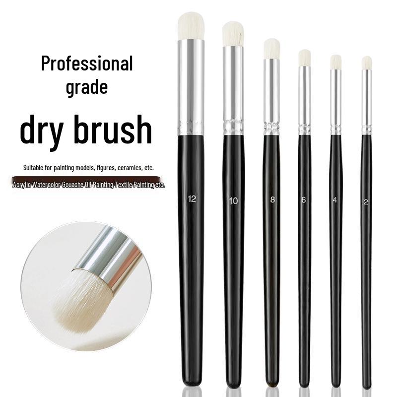 Soft Hair Detail Wool Brush for Ceramic, Plaster, and Miniature Crafting