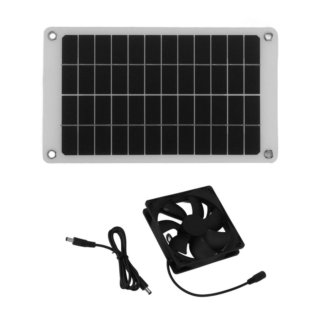 Solar Exhaust Fan IP67 Waterproof 10W 12V Solar Panel Ventilation Fan for Chicken Coop Shed Pet