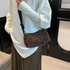 Ladies Corduroy Shoulder Bag With Letter Print Compact Crossbody For Casual Travel