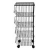4-Layer Kitchen Storage Room Trolley Storage Basket Kitchen Trolley Basket Floor Rack Fruit Vegetable Storage Movable Rack