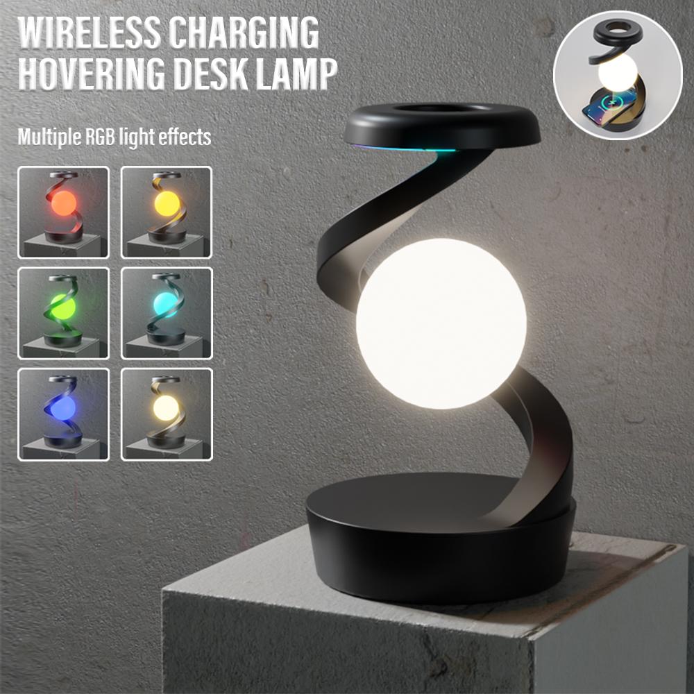Перезаряжаемая настольная лампа для чтения, ночник у кровати, уличный фонарь для кемпинга, с режимом управления взмахом руки, поддерживает беспроводную зарядку