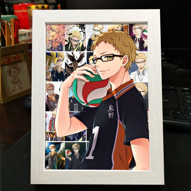 Хайкю!! Украшение фоторамки: Кагеяма Тобио и Хината Шоё - Готовая фоторамка-дисплей в подарок