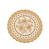 10Cm round PVC placemat hollow bronzing dining table mat non-slip mat heat insulation tableware plate mat