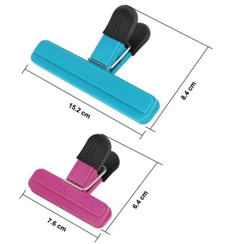 Hotec Stainless Steel Bag Clips for Food Storage, Strong, Refrigerator Bag Clips for Kitchen Use, Moisture-Proof, Keeps Food Fresh, Prevents Moisture