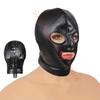 Slave Bdsm Bondage Head Mask PU Leather Hood SM Role Playing Game Erotic Party Mask Fetish Open Mouth and Eye Gimp Adult Sex Toy