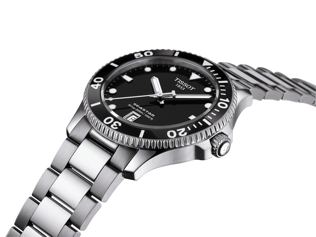 [Tissot] Watch Sea Star 1000 40MM [Authorized Import] Bracelet T1204101105100 Men's Black dial
