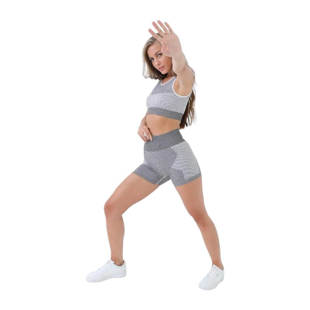 Спортсменка, фитнес, йога, пилатес, бесшовные спортивные шорты-бюстье, комплект