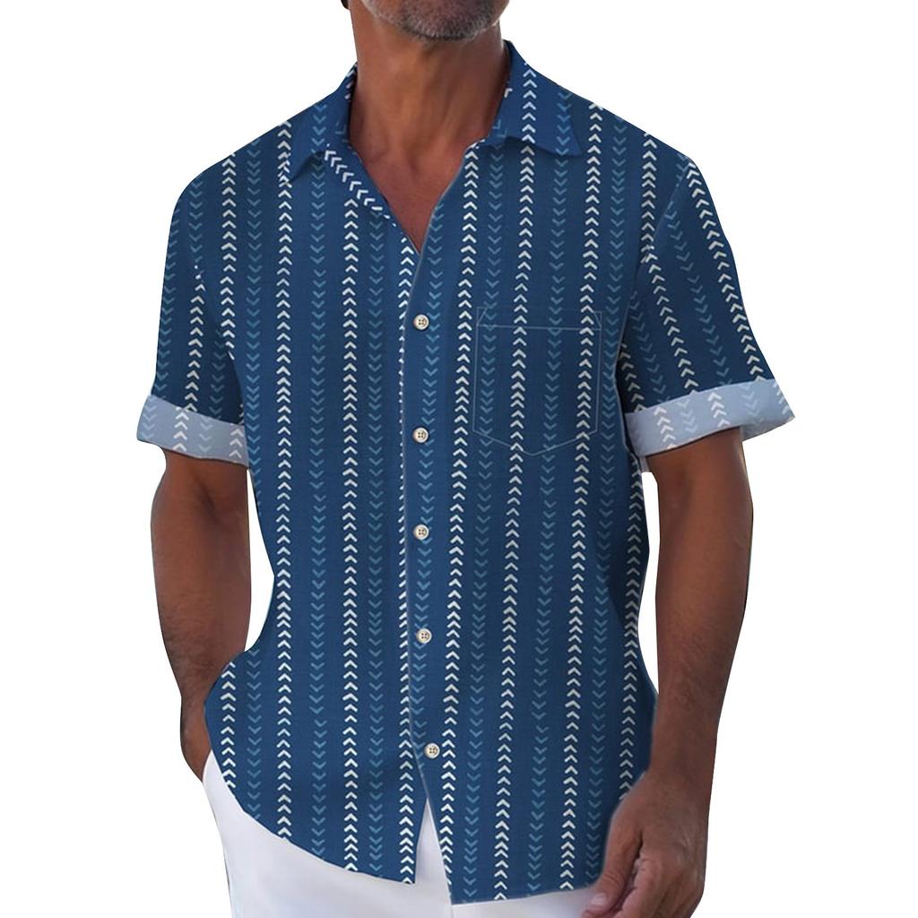 Hawaiian Shirt For Men, Men's Vintage Button Down Bowling Shirts Short Sleeve Summer Beach Shirt