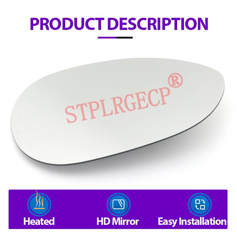 Stplrgecp Passenger Driver Side Left or Right Door Side Heated Wing Mirror Glass Lens for Fiat 500 500C Punto Linea 2007-2018