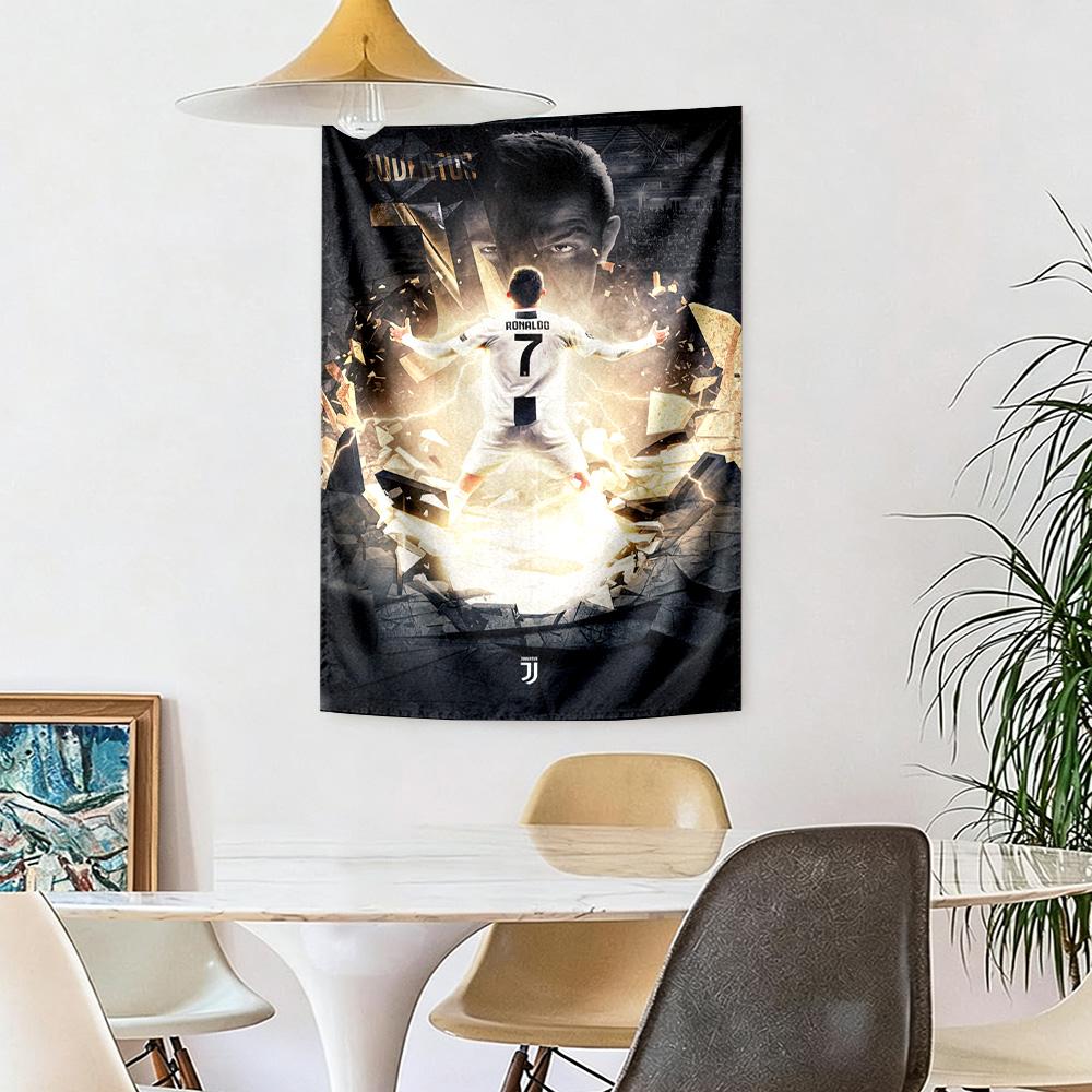 Cristiano Ronaldo Wall Decor Tapestry Art For Pet Memorial Birthdaywedding Party Backdrop Family Gift