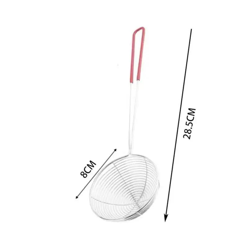 2025 Новый Красный Рукоятка Сито Нержавеющая Сталь Пузырьковый Чай Дуршлаг Боба Молочный Чай Ложка Жемчуг Круглое Сито Кухонные Гаджеты