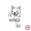 Original Owl Beads 100% 925 Silver Lucky Cat Elephant Charms Fit Original 925 Bracelet DIY Jewelry Making Women's Gift