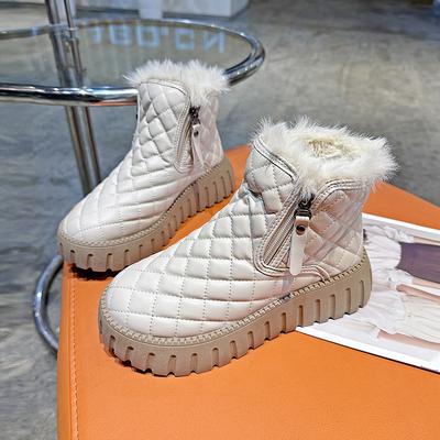 Женские зимние ботинки на молнии, модные ботильоны на платформе, женские зимние ботинки, сохраняющие тепло, зимняя обувь для зимы, женские ботинки