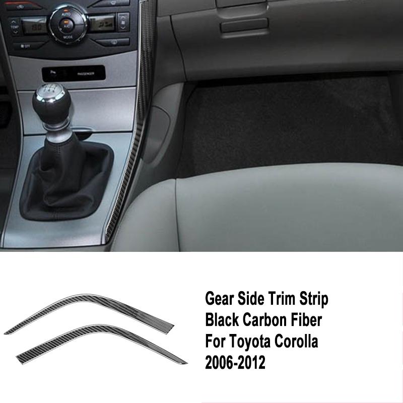 Car Inner Gear Shift Box Panel Cover Sticker Trim Carbon Fiber For Toyota Corolla 2006-2012