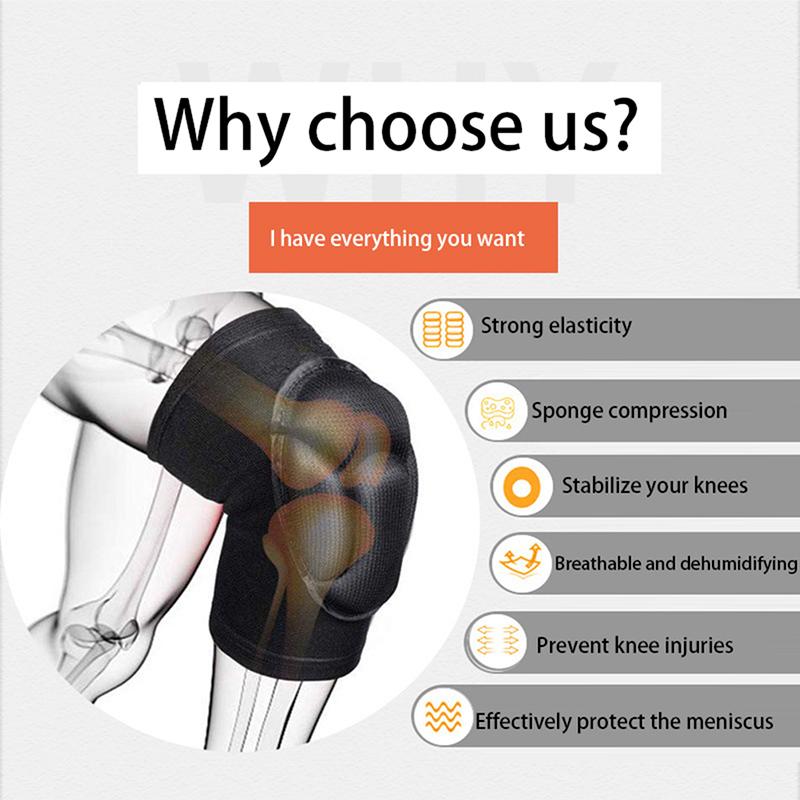 1 пара защитных наколенников из толстой губки для футбола, волейбола, экстремальных видов спорта