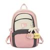 Schoolbag1011 summer new contrasting color design simple junior high school students reduce burden dirt-resistant students large capacity backpack